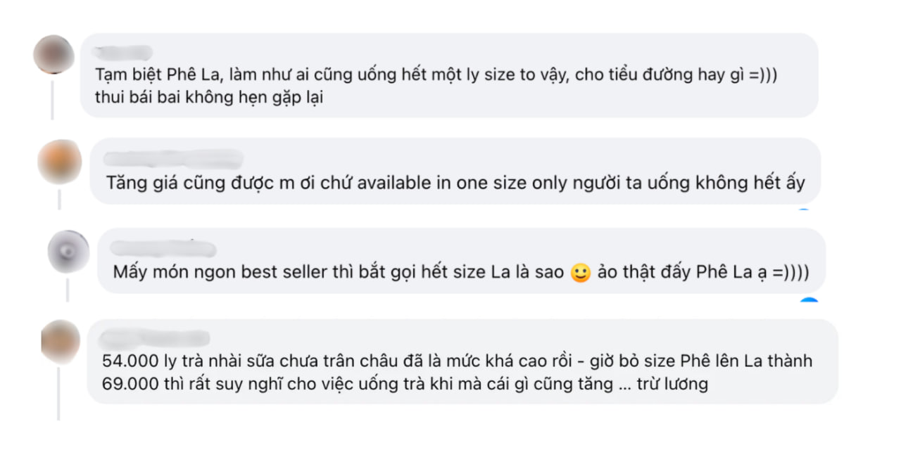 Phê La “khai tử” size nhỏ, giá chạm mốc 80.000/ ly khiến 3 triệu người tranh luận