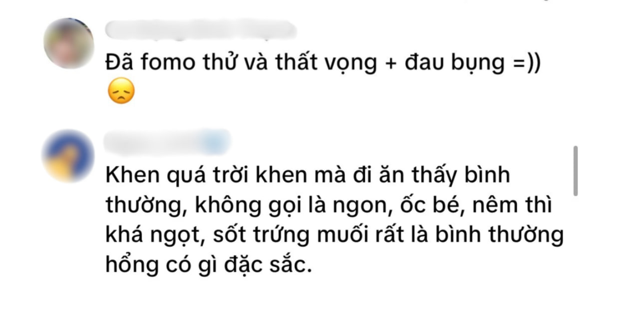 Bình luận trái chiều ngay dưới các video review đồ ăn trên Tiktok