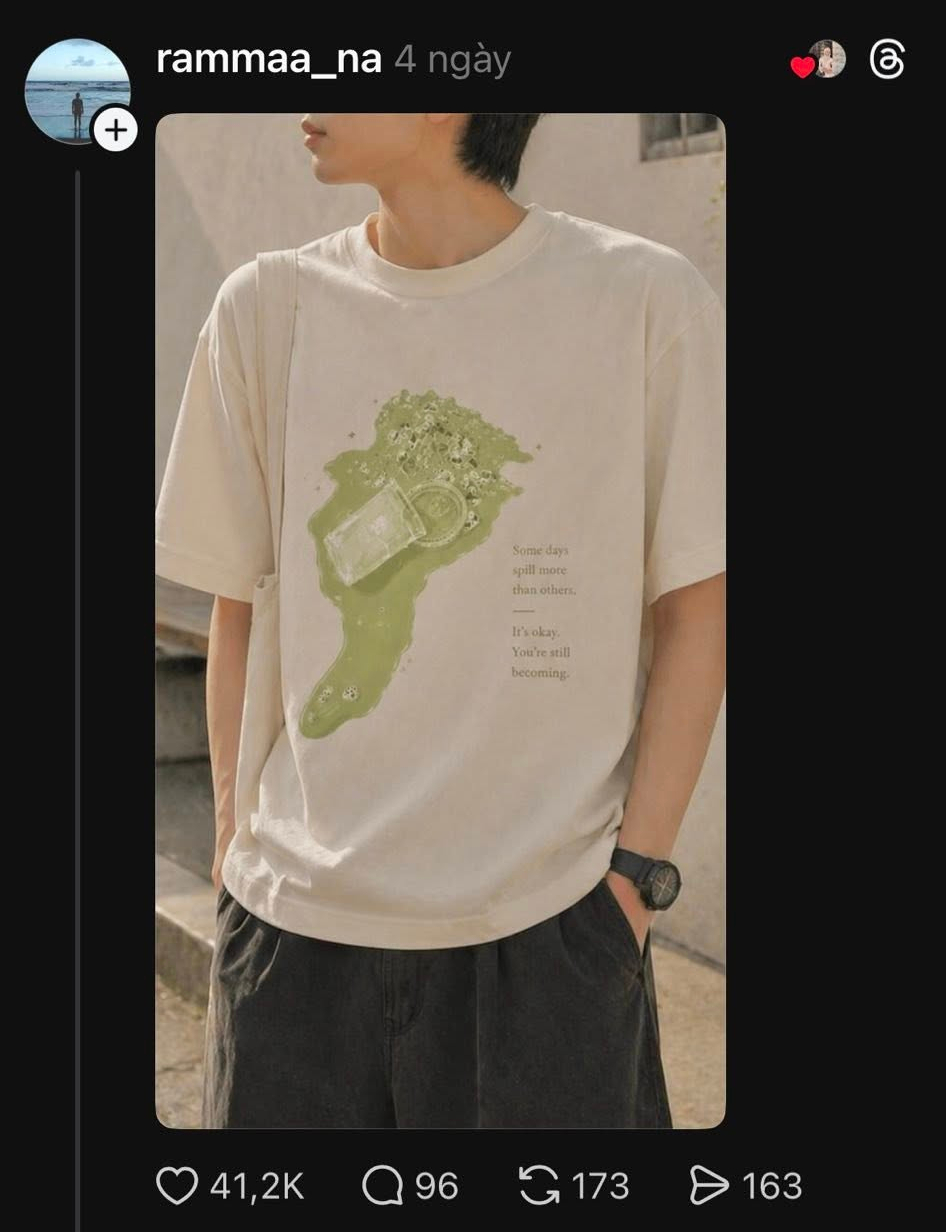 Sự sáng tạo đầy thú vị từ khởi điểm là ly matcha khiến bài đăng càng thêm hot