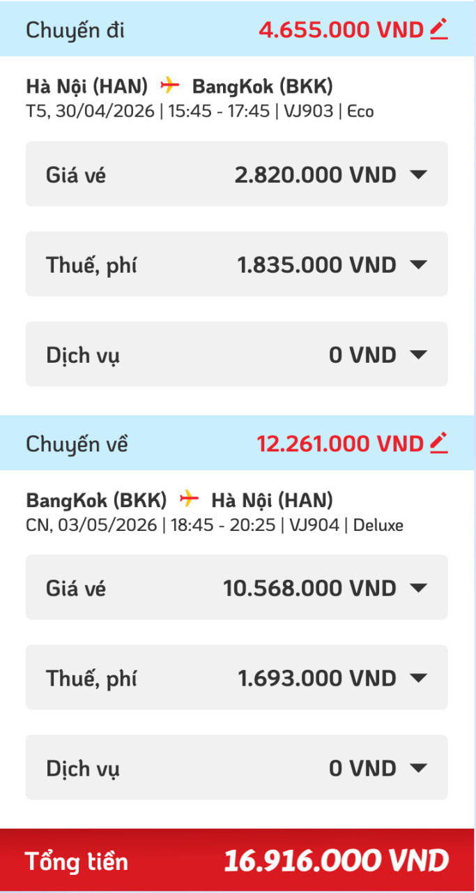 Vé máy bay chạm mốc 25 triệu, Thái Lan không còn là lựa chọn rẻ nữa rồi