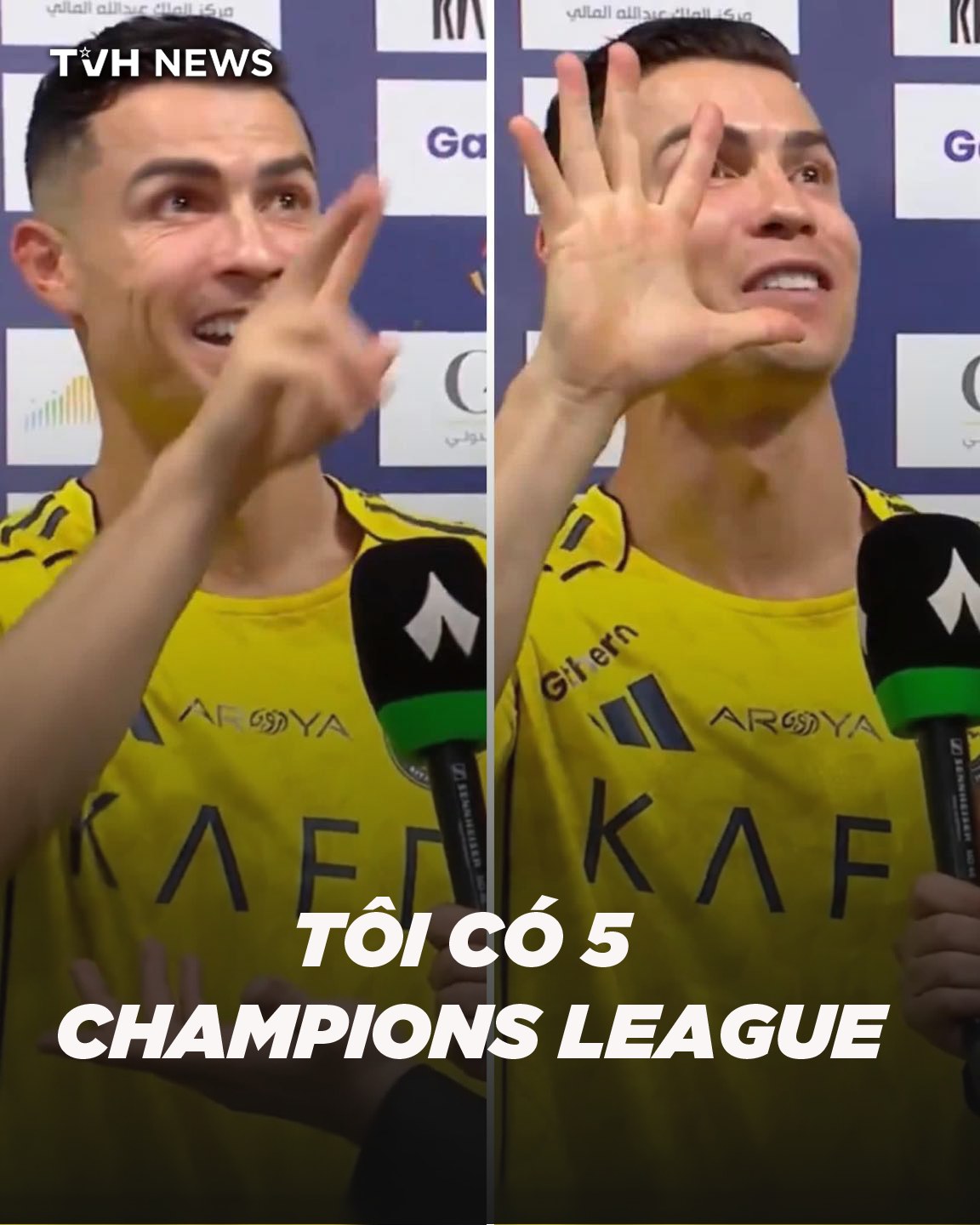 Màn đáp trả gây sốt của Ronaldo (Ảnh: TVH News)