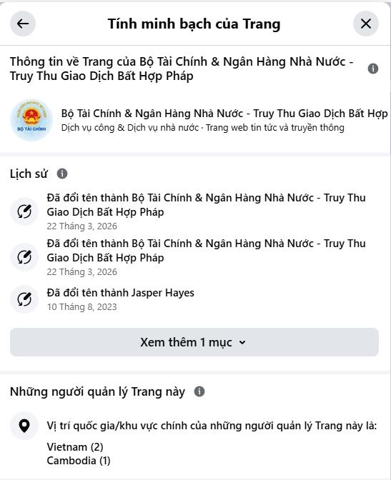 Cơ quan công an khuyến cáo người dân cần kiểm tra tính minh bạch của trang/fanpage