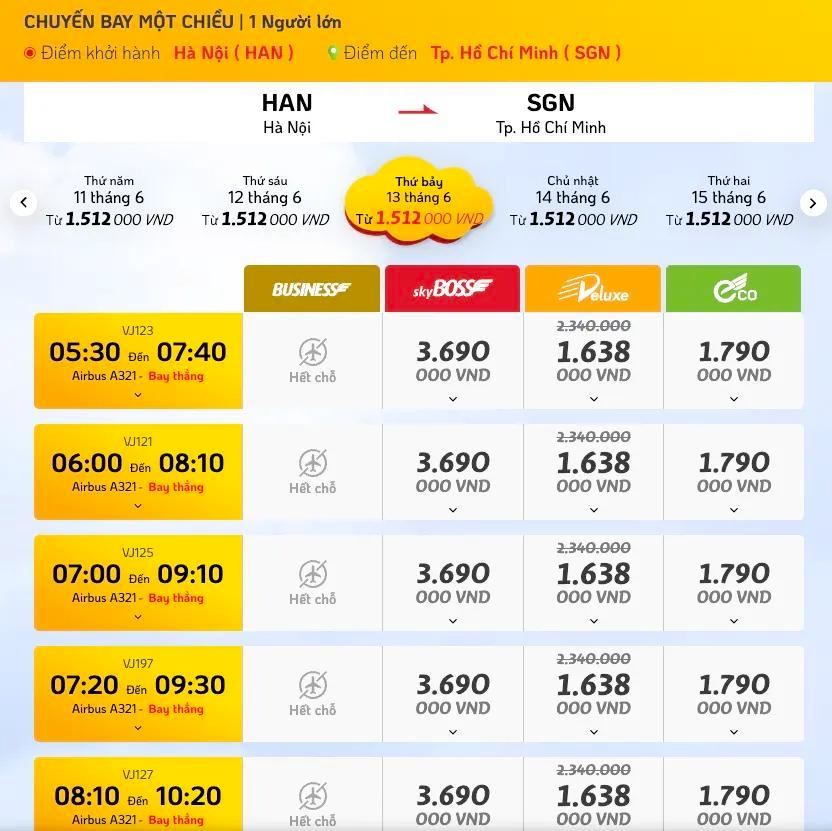 Bên cạnh đó, có đến 10 triệu vé hạng Deluxe với mức giảm 30% giá vé cơ bản