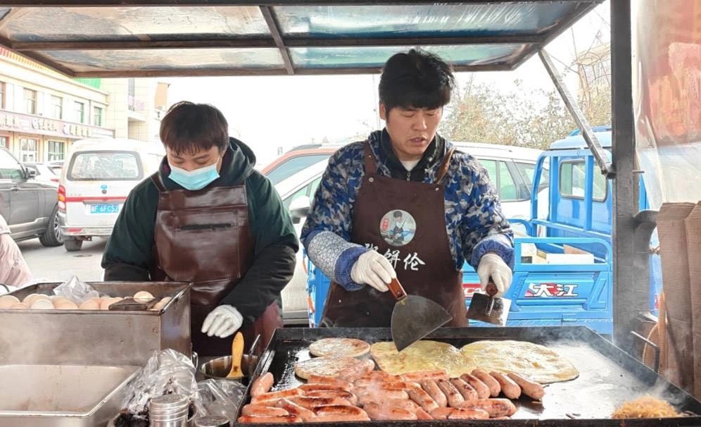 Quầy bán bánh kếp của Bạch Hiển Dĩnh - chàng trai được gọi là 