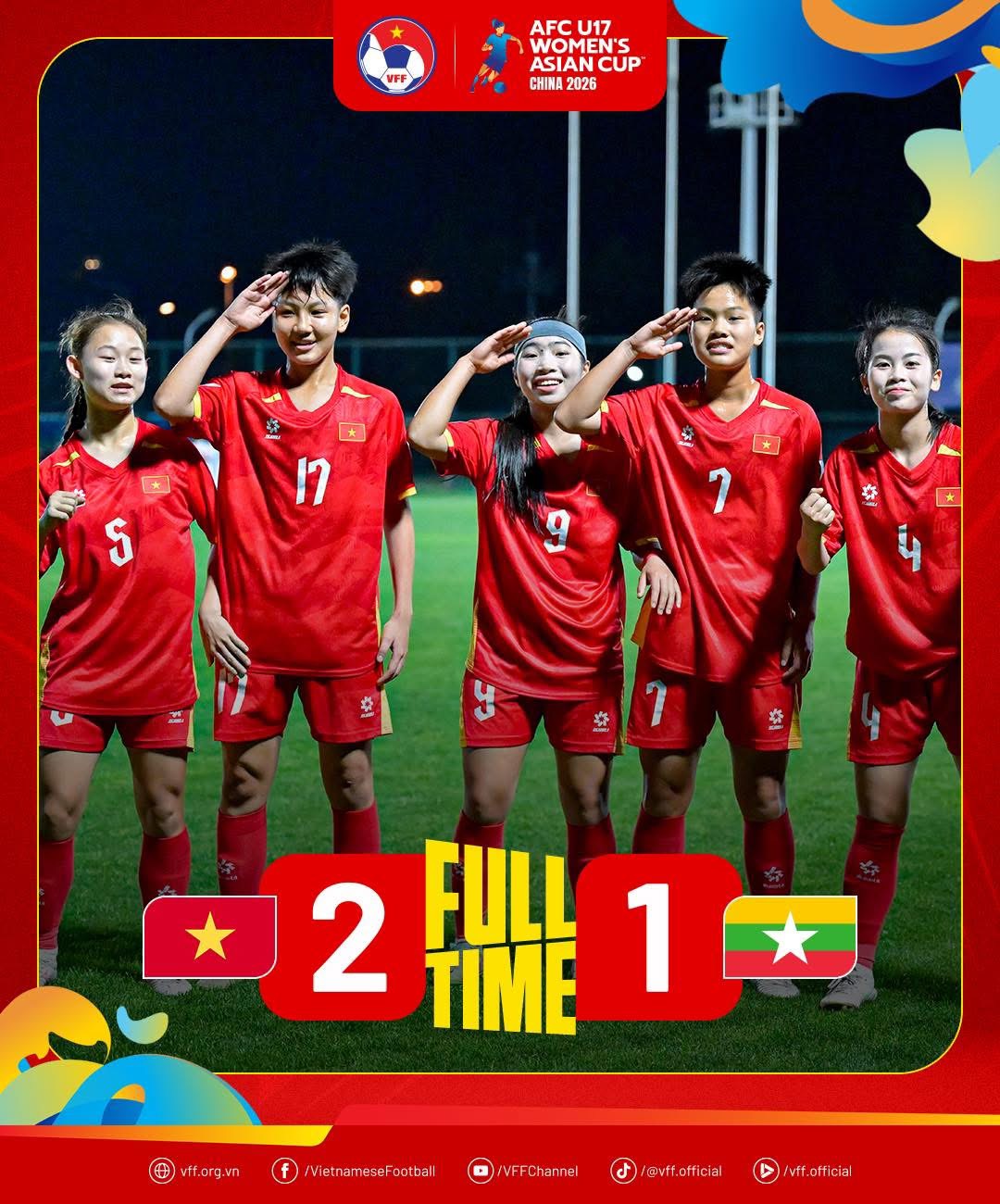 U17 nữ Việt Nam lần đầu vào tứ kết giải châu Á, VFF thưởng nóng nửa tỷ đồng
