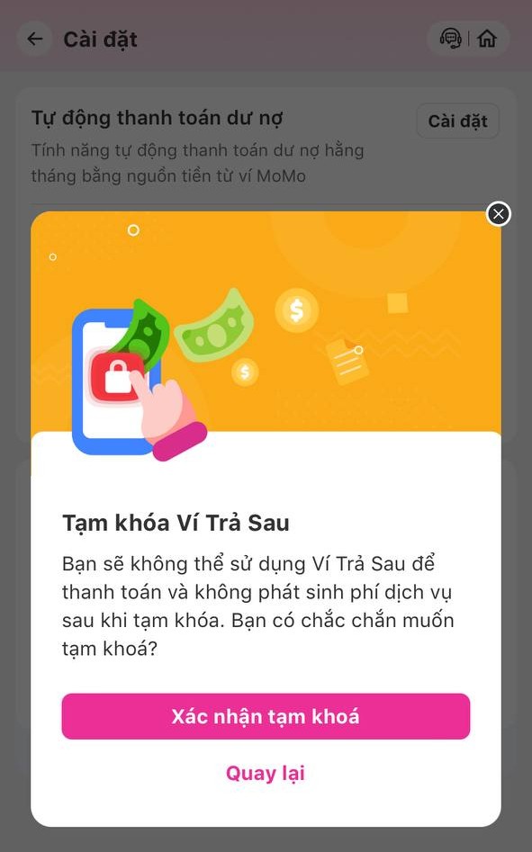 Lưu ý cho những người đang dùng Ví Trả Sau MoMo