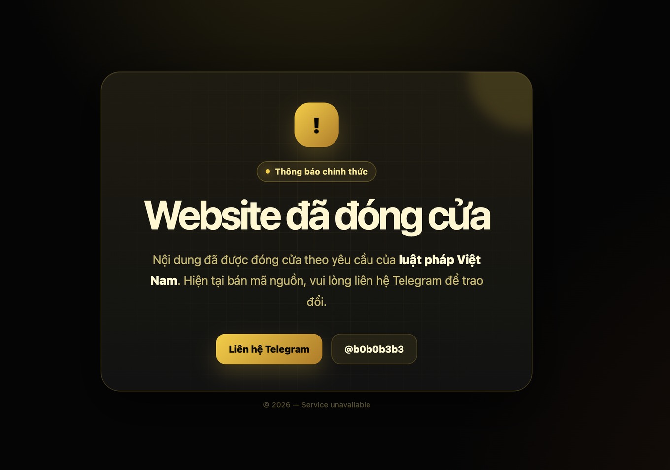 Một website phim lậu có tiếng thông báo đóng cửa, ngừng hoạt động
