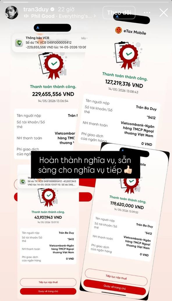 “Hoàn thành nghĩa vụ, sẵn sàng cho nghĩa vụ tiếp” (Ảnh chụp màn hình)