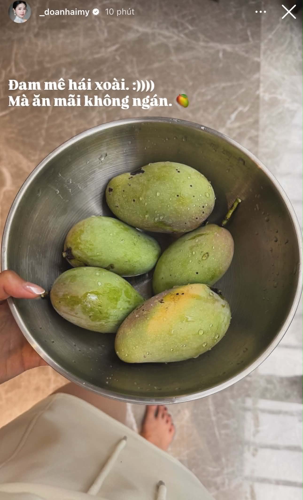 Lúc ở nhà hái xoài...