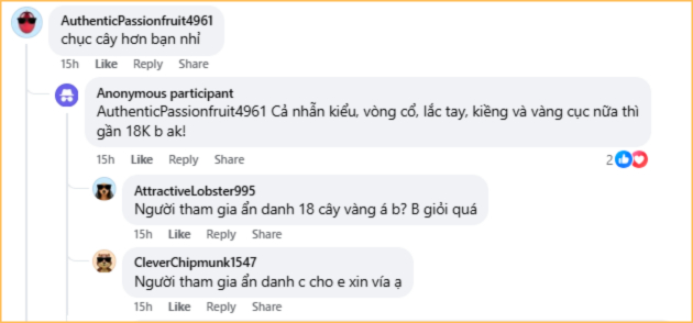Cô còn cho biết thêm tất cả số vàng đã tích lũy được rơi vào khoảng 18 cây vàng (Ảnh chụp màn hình)