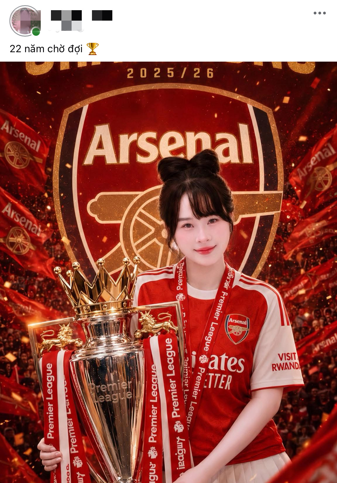 Arsenal vô địch sau 22 năm: MXH Việt Nam sôi động, HIEUTHUHAI ăn mừng, fan 