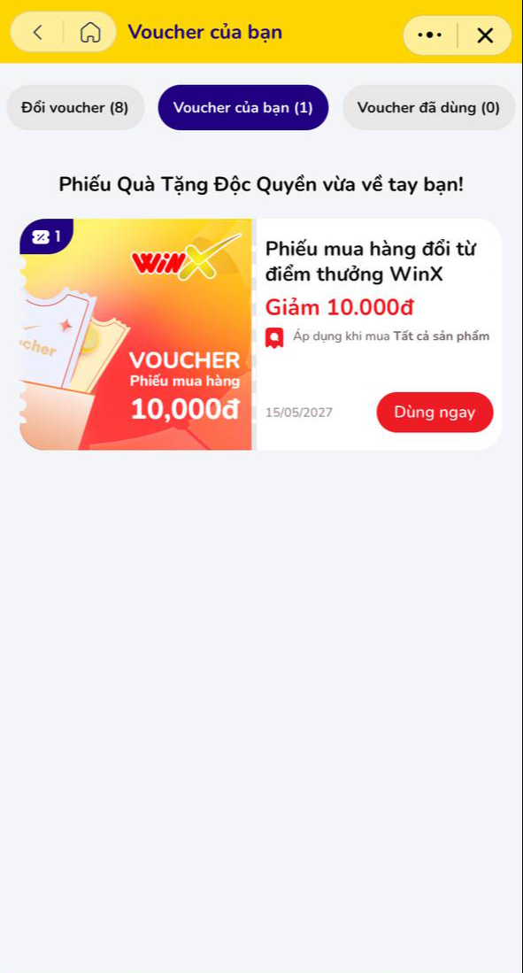 Chăm chỉ tích điểm khi đi WinMart, voucher 10k-20k khá dễ kiếm