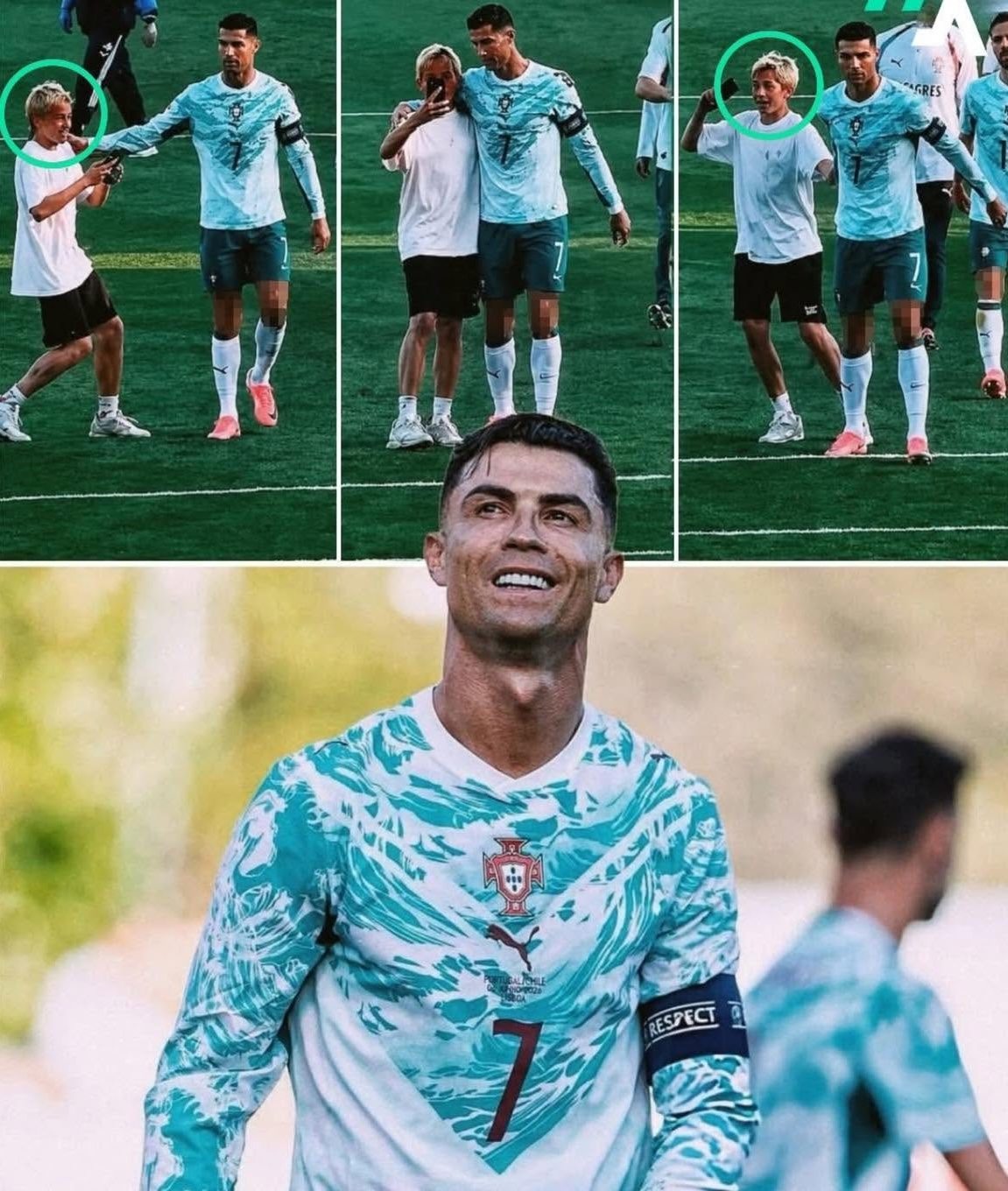 Khoảnh khắc đẹp của Ronaldo với cậu bé