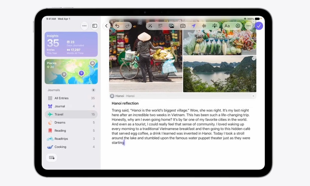 Hình ảnh Hà Nội được Apple sử dụng để minh họa công nghệ AI mới