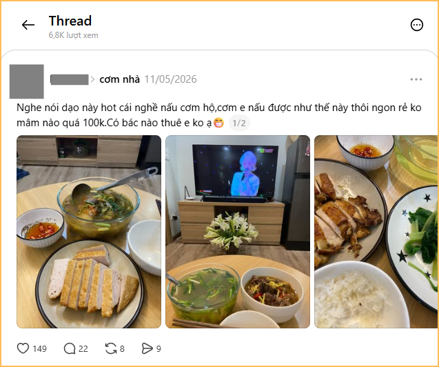 “Ngon rẻ không mâm nào quá 100k” (Ảnh chụp màn hình)