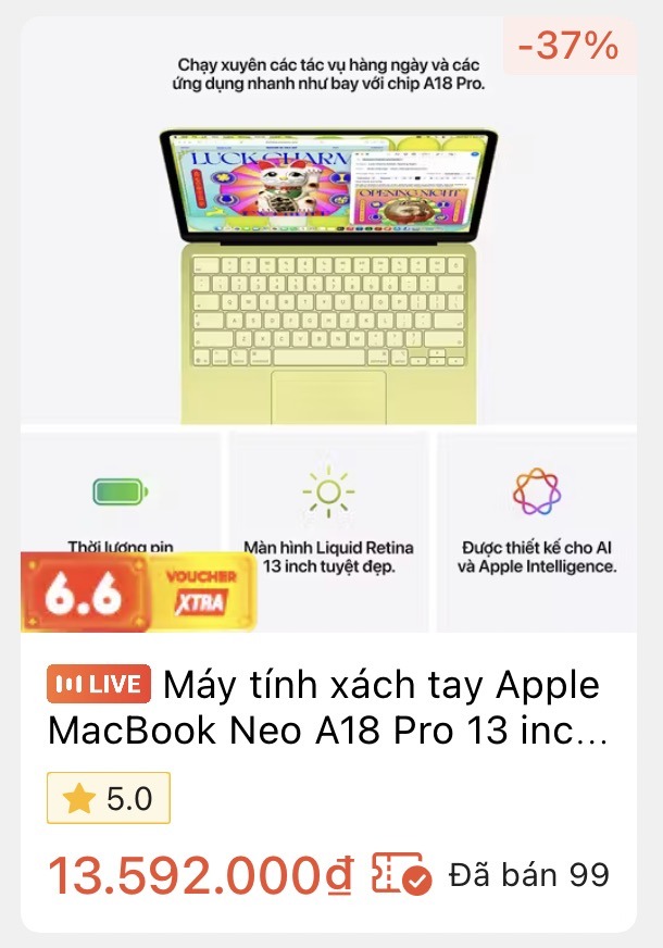 Mức giá rẻ chưa từng có cho một mẫu MacBook của Apple