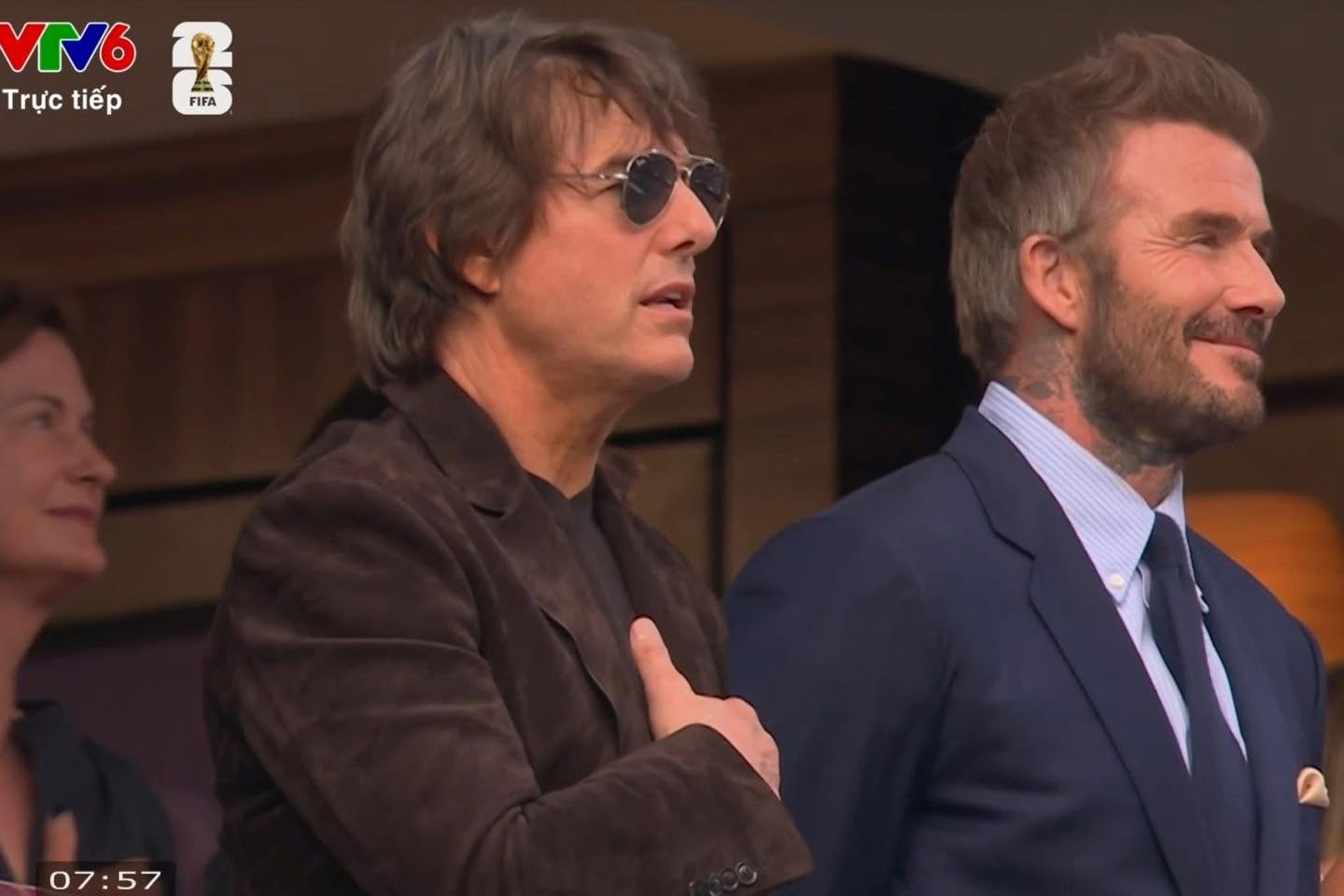 Tom Cruise và Beckham (Ảnh: VTV)