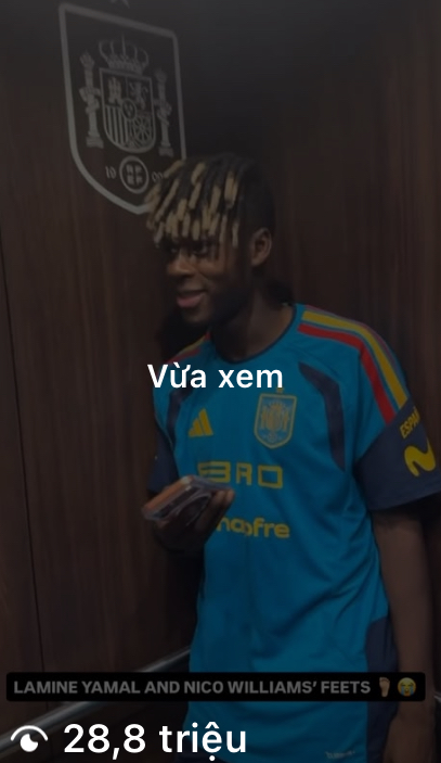 28,8 triệu lượt xem đôi chân của Nico Williams 