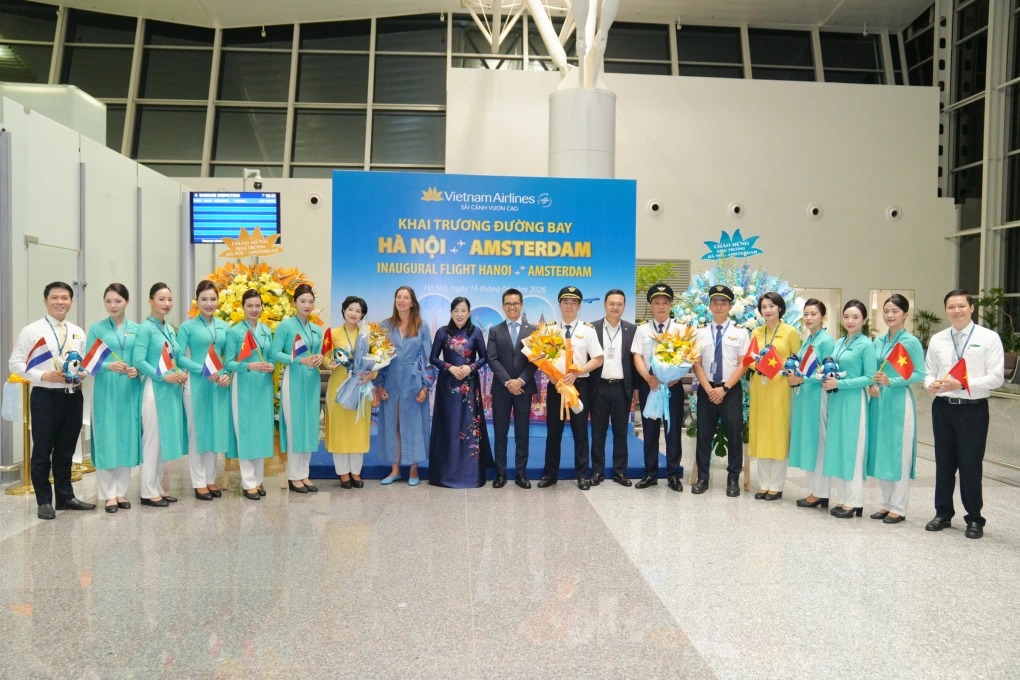 Vietnam Airlines đã khai trương đường bay thẳng đầu tiên từ Việt Nam tới Hà Lan vào ngày 16/6 vừa qua (Ảnh: Vietnam Airlines)