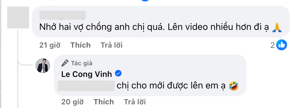 Công Vinh trả lời bình luận liên quan đến bà xã