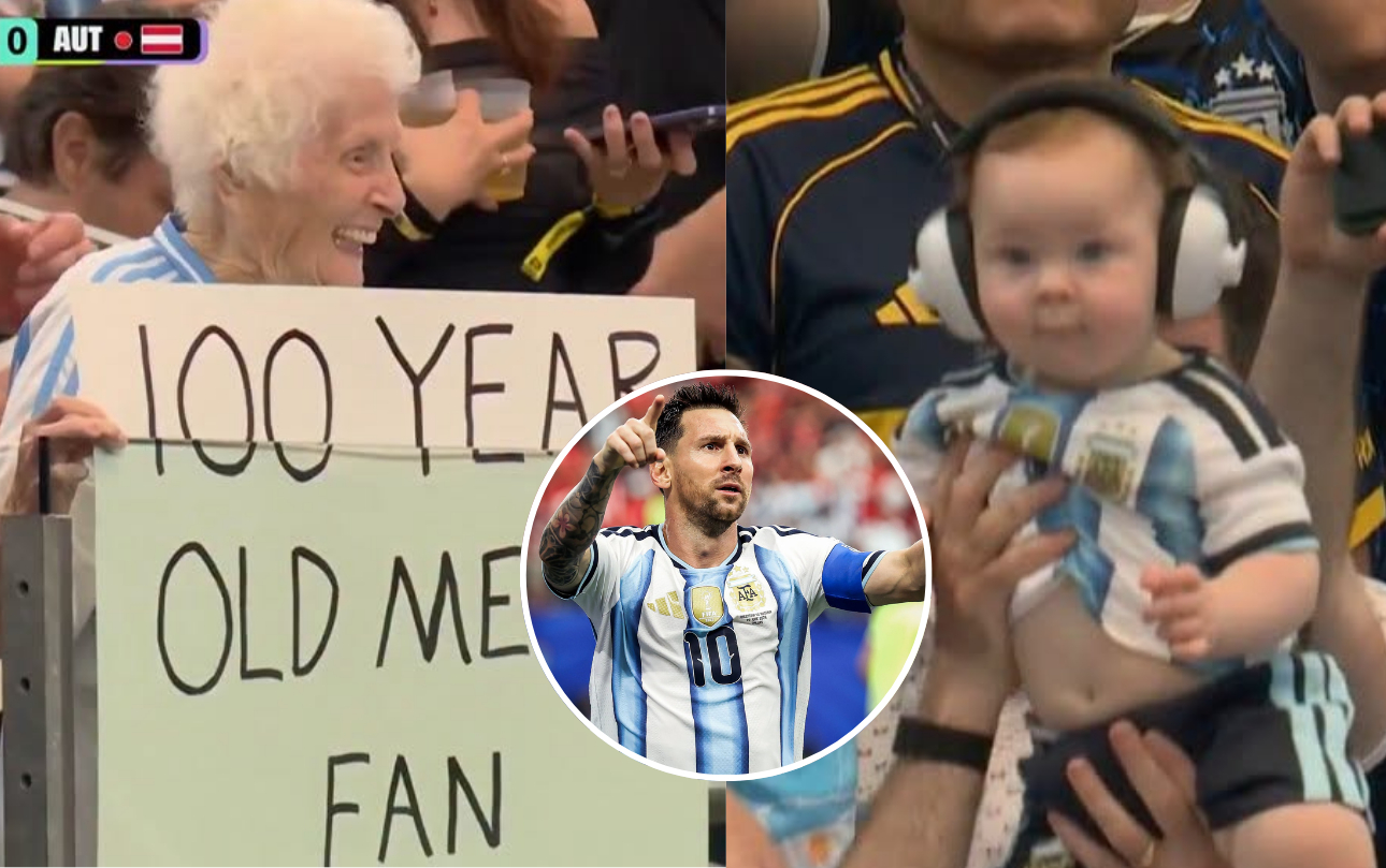 Khoảnh khắc cực đáng yêu của fan Argentina trên khán đài