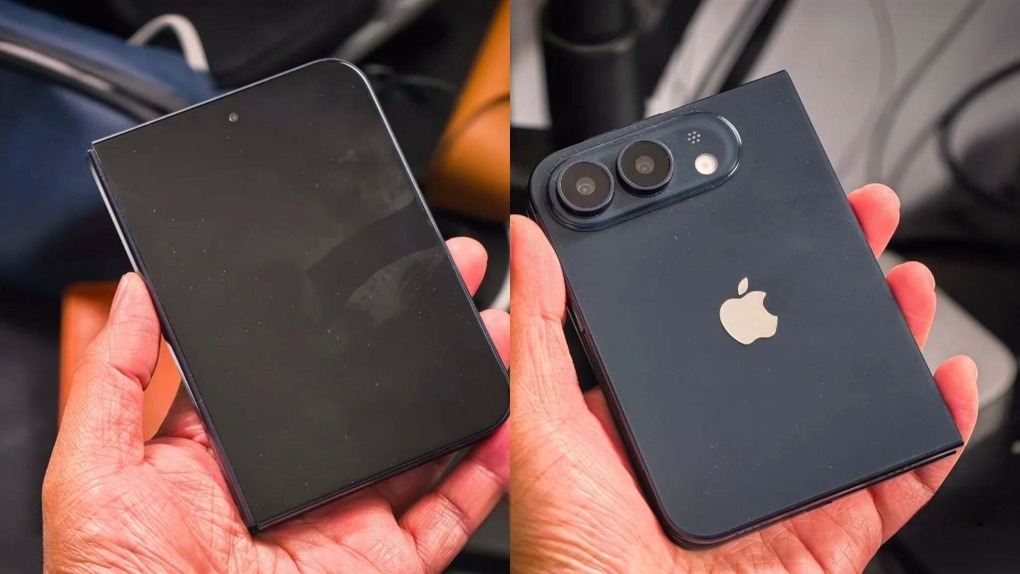 Ảnh mô hình về iPhone gập của Apple (Ảnh: JamOnline)