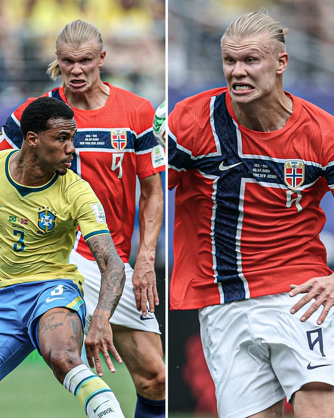 Những biểu cảm đậm chất meme của Haaland trong trận đấu với Brazil là điểm khiến cư dân mạng thế giới cực kỳ hào hứng chế ảnh
