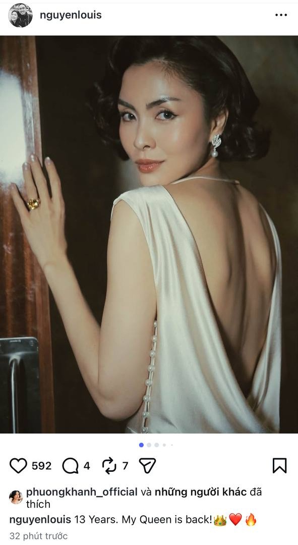 Doanh nhân Louis Nguyễn cũng bày tỏ sự mong chờ, nôn nao khi vợ tái xuất showbiz