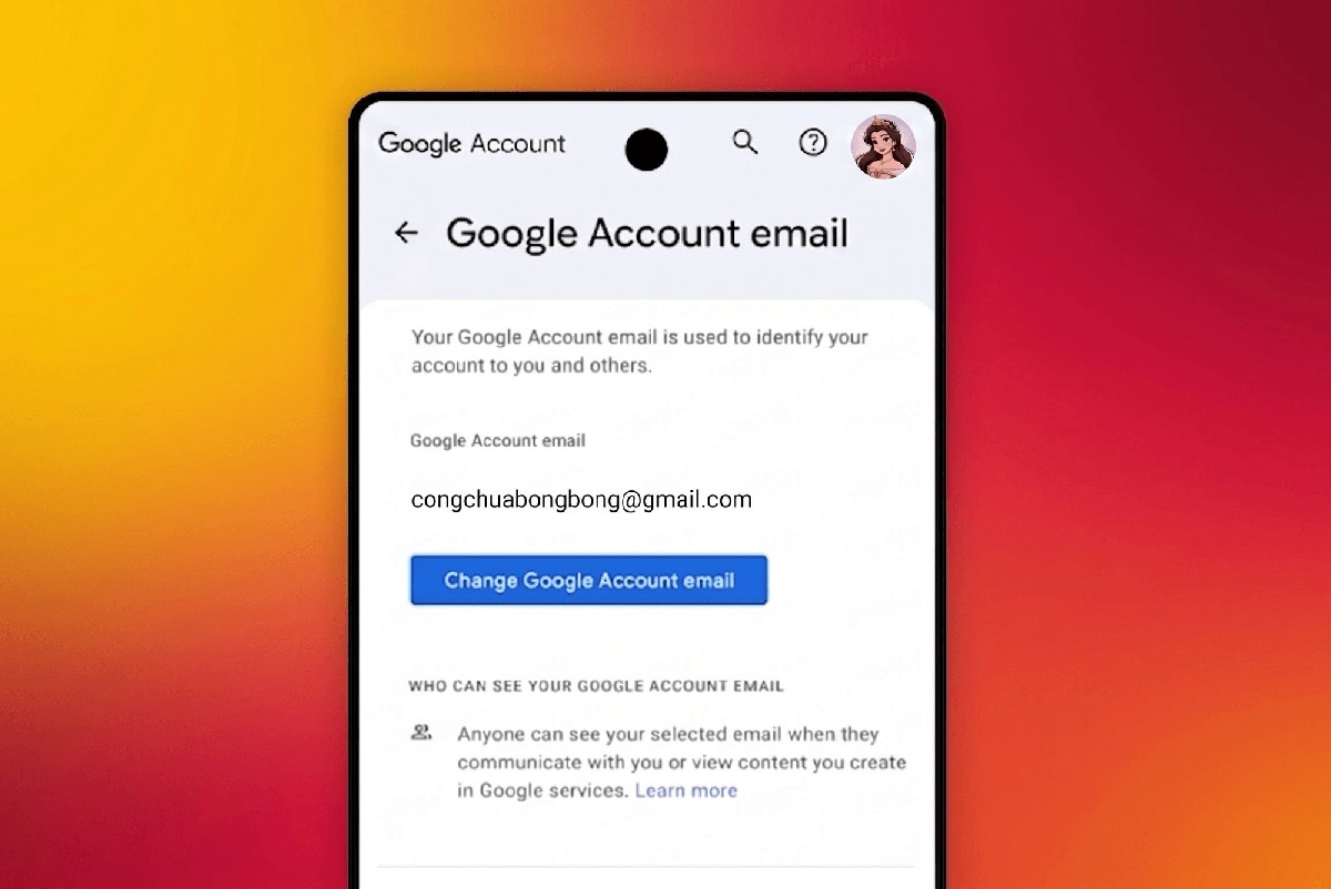 Cách đổi tên tài khoản Gmail ngay trên điện thoại