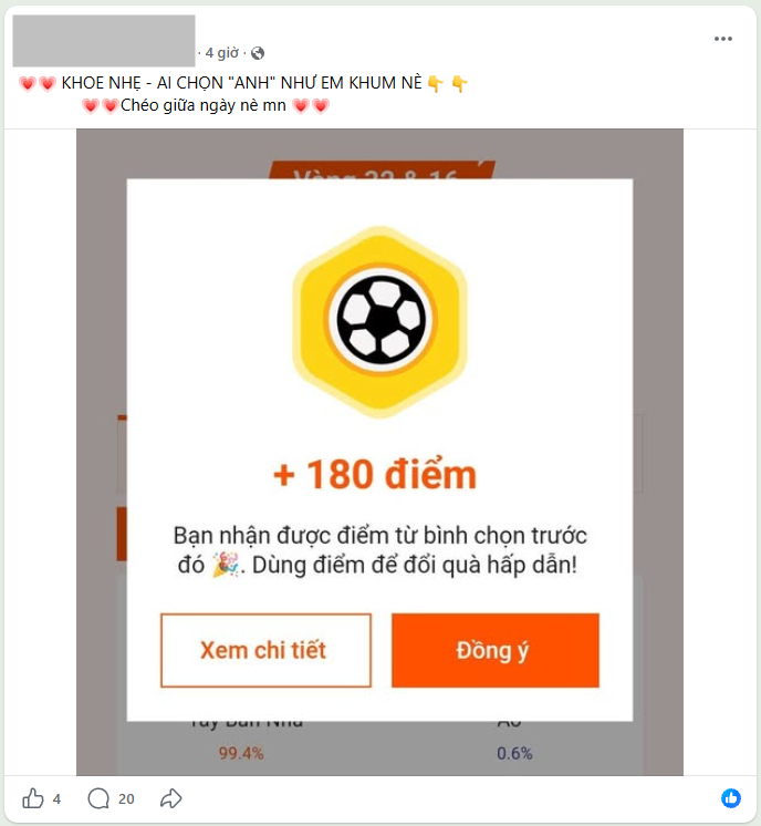 Không khó để bắt gặp các bài đăng nhận điểm sau khi bình chọn, khoe số Shopee Xu đổi được