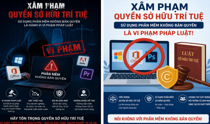 Công an cảnh báo người đang dùng phần mềm lậu, vi phạm bản quyền