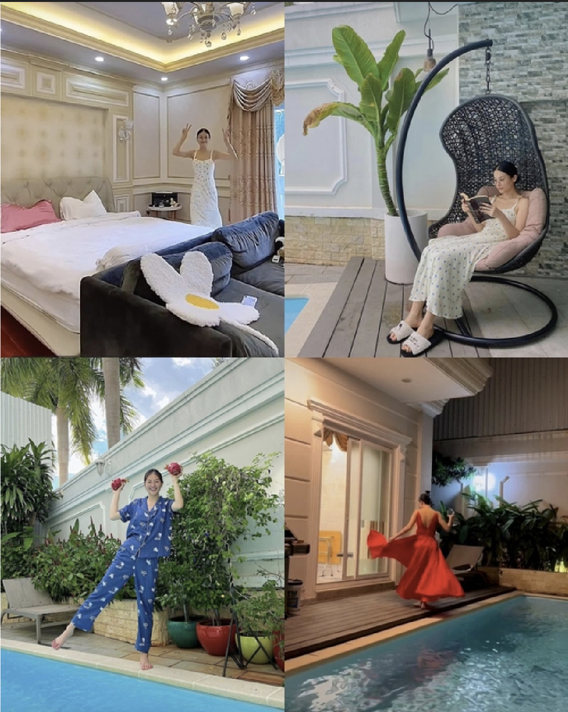 Cô sống trong căn biệt thự rộng lớn ở khu nhà giàu 