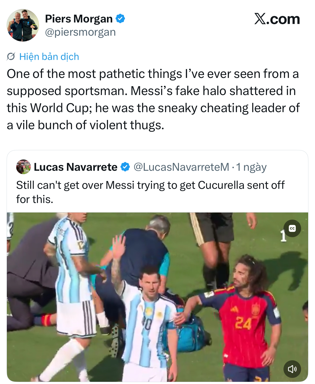 Những chia sẻ gây xôn xao của Piers Morgan (Ảnh CMH)