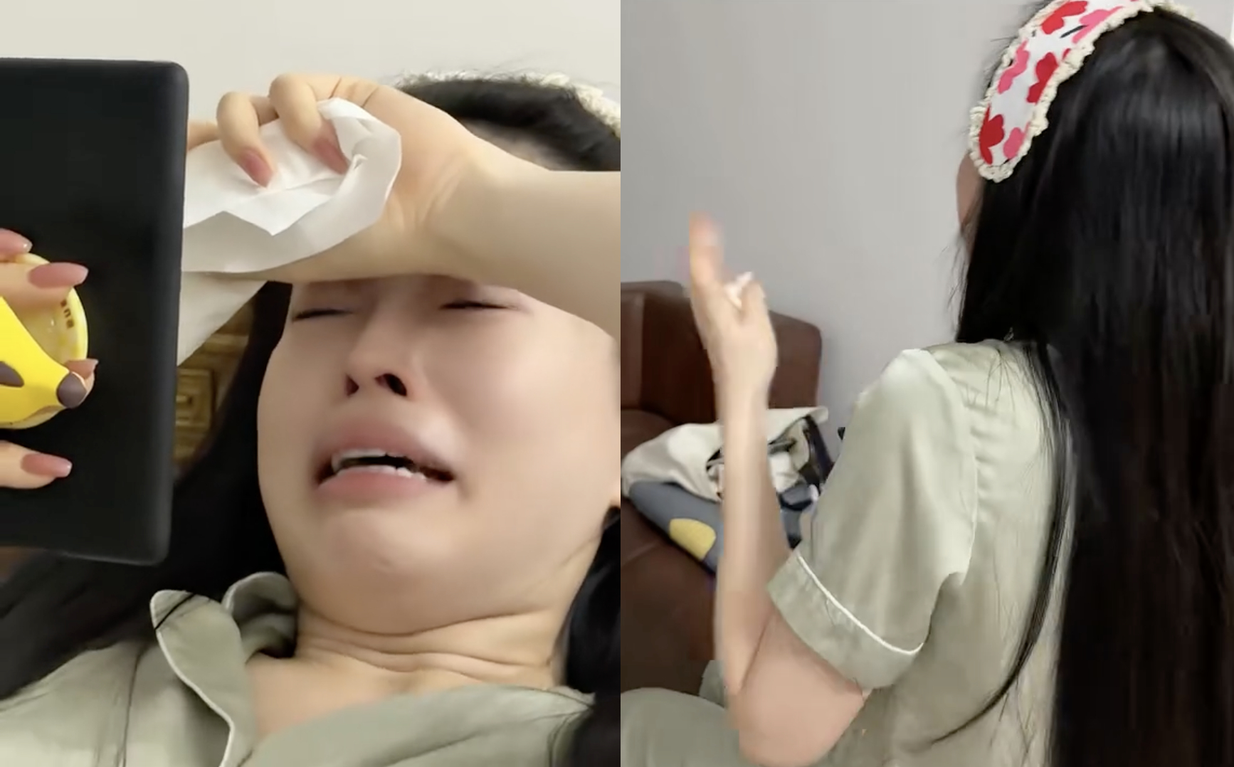 Những lần vợ khóc nức nở, Bình An đều có mặt để tranh thủ quay lại và tung lên mạng