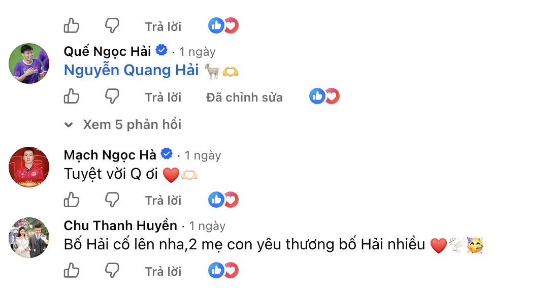 Chu Thanh Huyền động viên Quang Hải