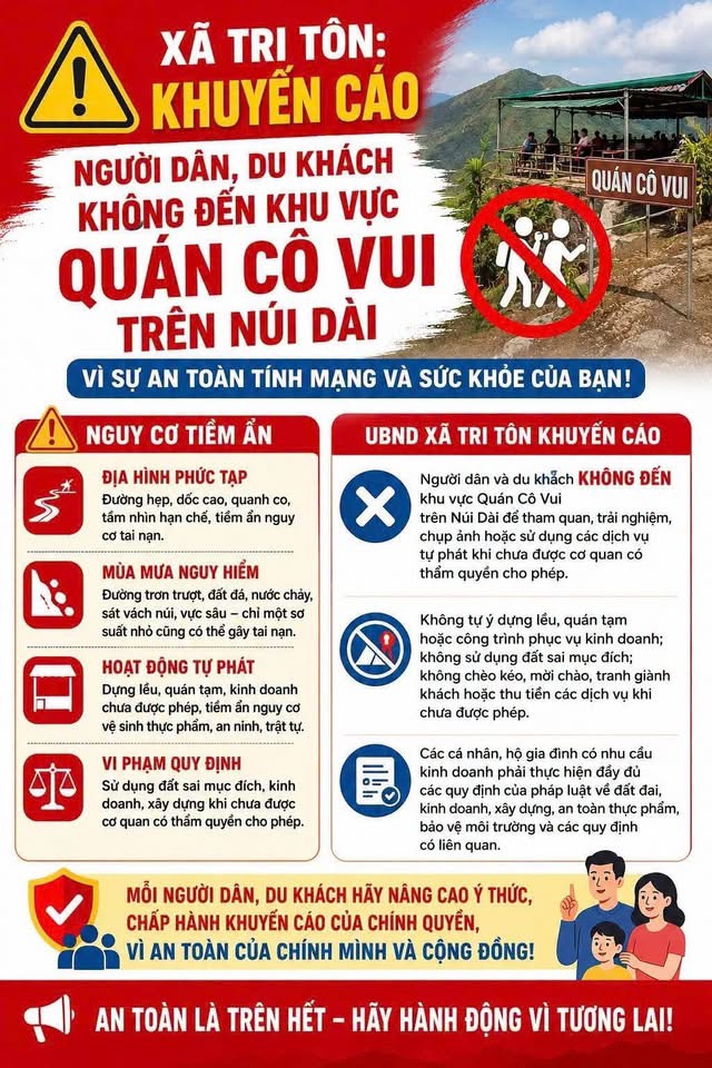 Đồi Chú Mừng, quán Cô Vui được cả miền Tây kéo đến dịp lễ nhưng chính quyền địa phương vừa khuyến cáo nên tránh, vì sao?