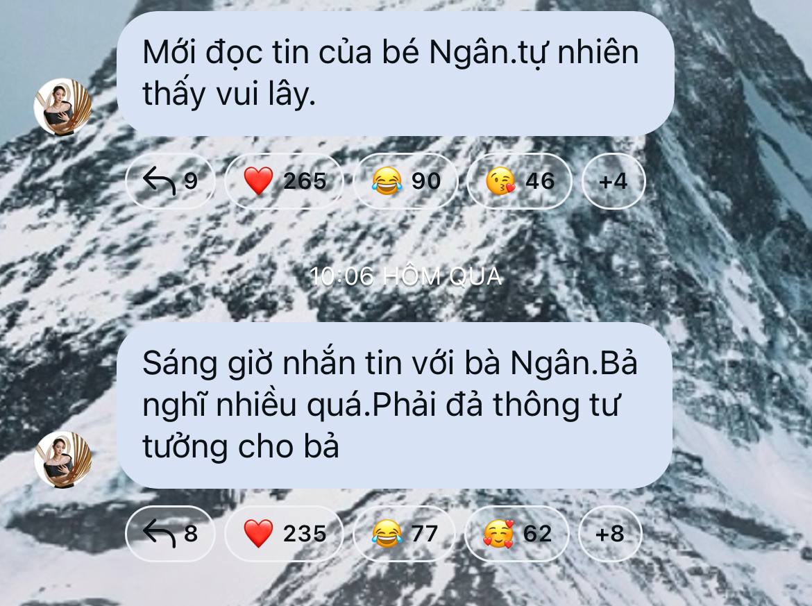 Minh Hằng đã lên tiếng cho biết âm thầm chia sẻ niềm vui với Khả Ngân, chứng minh mối quan hệ cả hai vẫn tốt đẹp