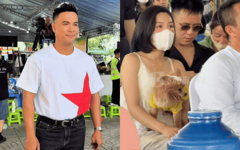 Trâm Anh có mặt tại địa điểm Trương Thế Vinh ghi hình