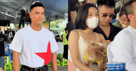 Trâm Anh hộ tống Trương Thế Vinh đi ghi hình sau công khai 6 năm bên nhau 