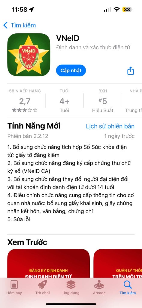 VNeID có cập nhật thêm nhiều tính năng hữu ích