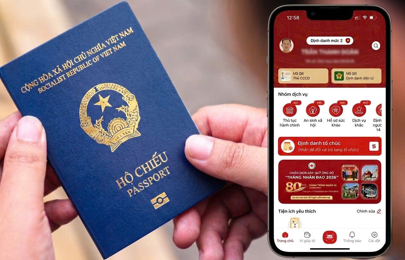 Thông tin hộ chiếu trên VNeID hỗ trợ tra cứu nhưng không thay thế hộ chiếu bản giấy khi xuất cảnh, nhập cảnh