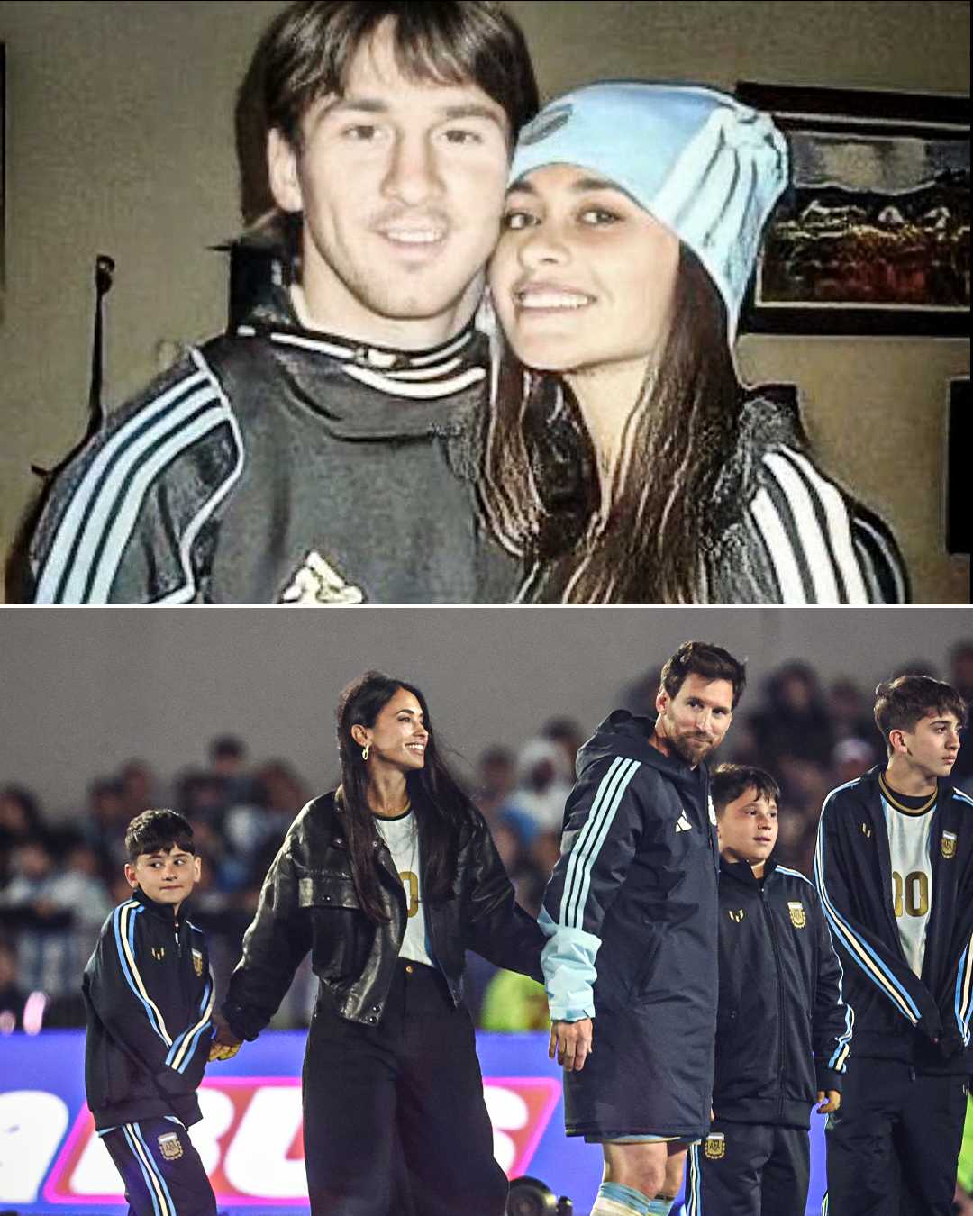 Antonela bên Messi từ những ngày đầu tiên (Ảnh: ESPN)