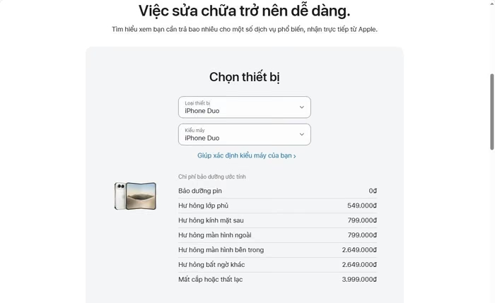 Giật mình với giá sửa iPhone Duo, tiền sửa cao nhất gần bằng mua iPhone 18 Pro Max mới