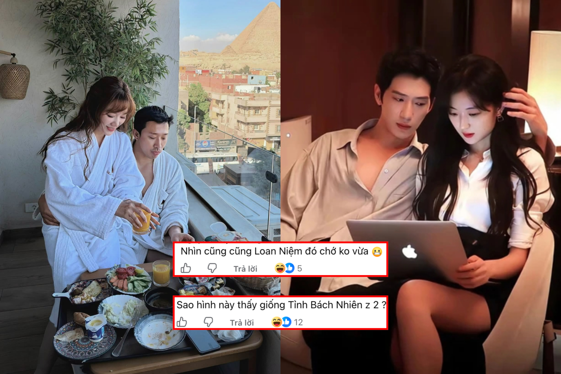Cư dân mạng bình luận vợ chồng Trấn Thành như Loan Niệm và Thượng Chi Đào