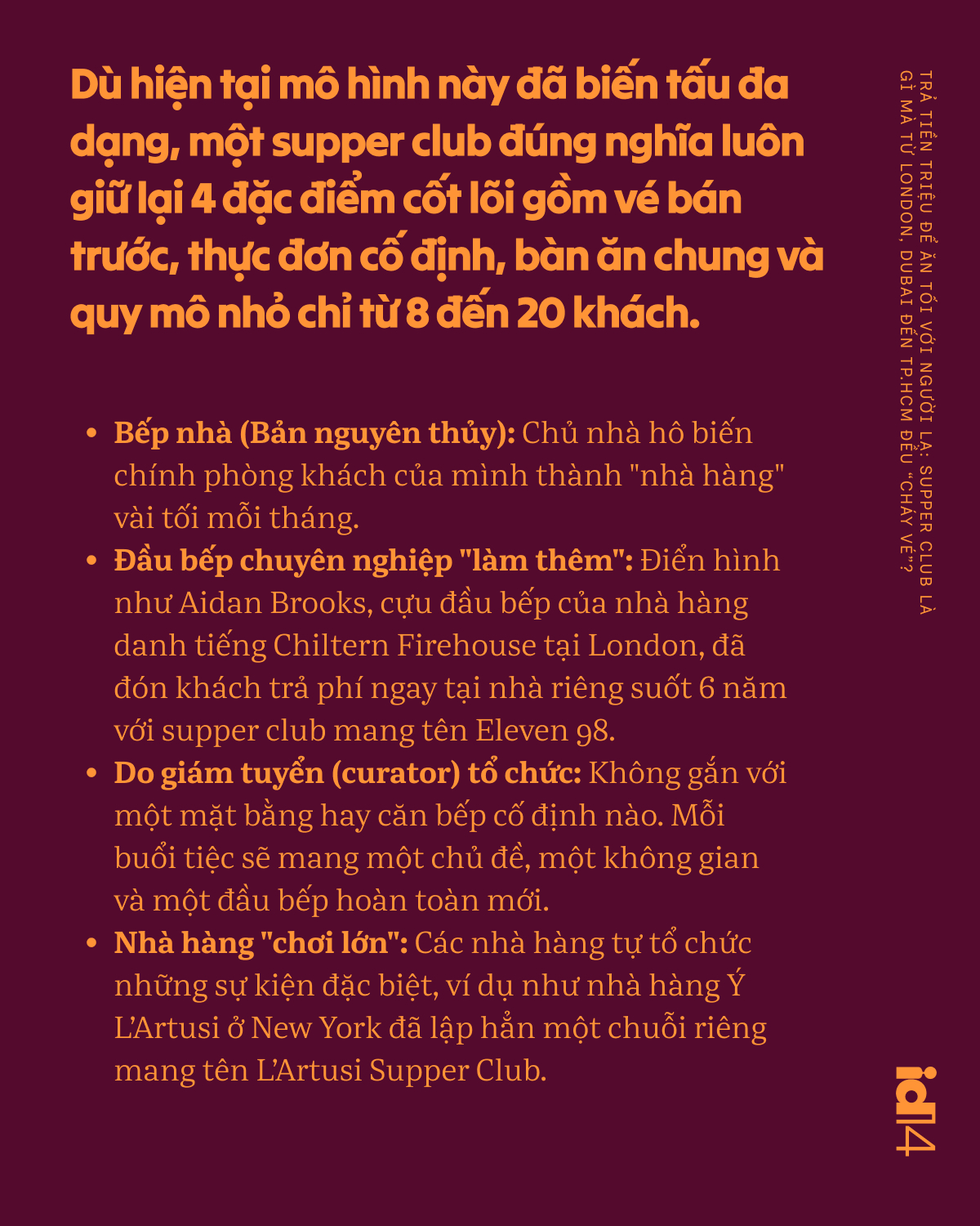 Trả tiền triệu để ăn tối với người lạ: Supper club là gì mà từ London, Dubai đến TP.HCM đều “cháy vé”?