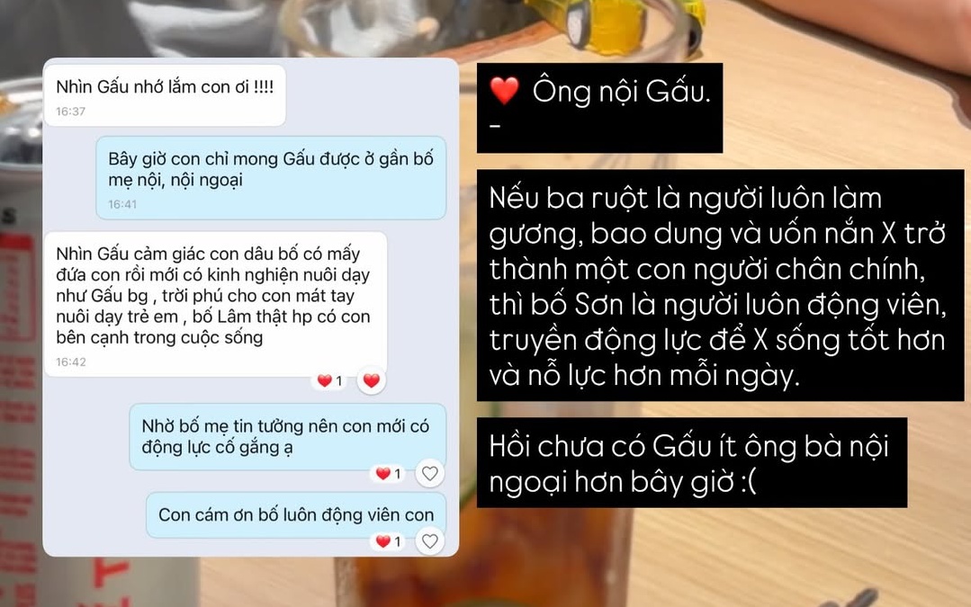 Đoạn tin nhắn của Yến Xuân với bố Đặng Văn Lâm (Ảnh chụp màn hình)