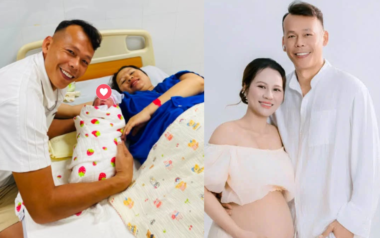 Gia đình thủ môn Tấn Trường đón tin vui (Ảnh: FBNV)