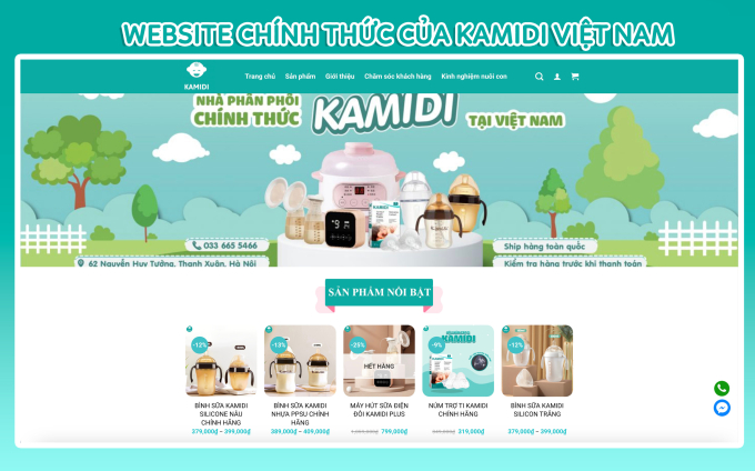 Trang website chính thức của Kamidi Việt Nam