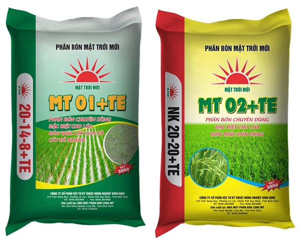 Bộ đôi sản phẩm NPK Mặt Trời Mới chuyên dụng thế hệ mới của Công ty CP Vật tư Kỹ thuật Nông nghiệp Bình Định