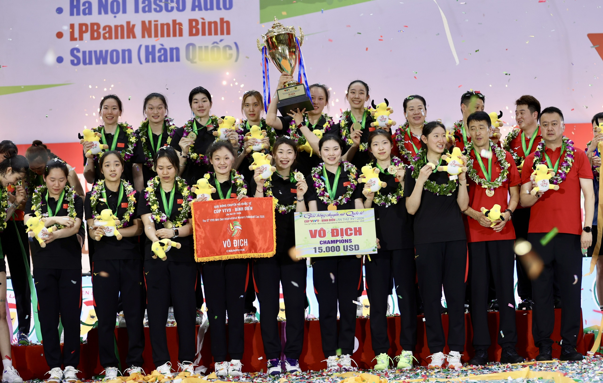 Đội Giang Tô (Trung Quốc) lần thứ ba đăng quang Cúp VTV9-Bình Điền.